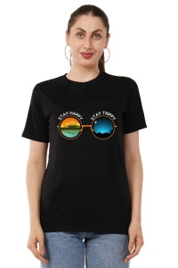 Women's Cotton Graphic T-Shirt 220 GSM Round Neck Regular Size