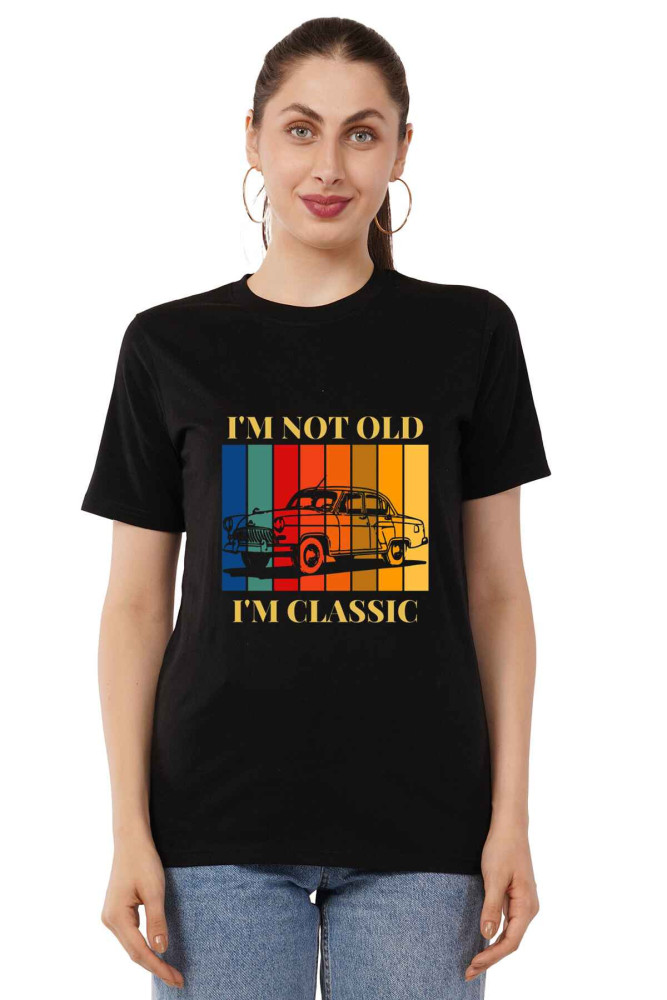 Women's Cotton Lycra Graphic T-Shirt Round Neck Regular Size