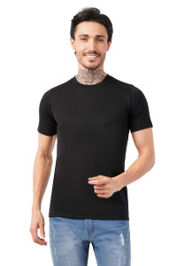 Men's Cotton Lycra Round Neck Regular Size T-Shirt