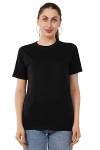 Women's Cotton Lycra Round Neck Regular Size T-Shirt